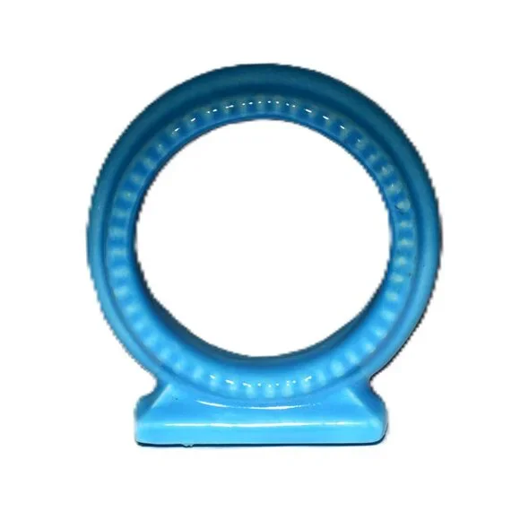 Set Of 6 Ceramic Blue Napkin Rings Dining Accessories Table Decor - Picture 4 of 5